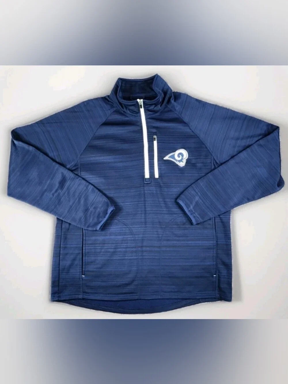 NFL Los Angeles Rams Men's XL 1/2 Zip Pullover Jacket Embroidered